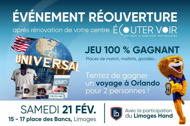 Événement réouverture après rénovation Écouter Voir optique - Place des Bancs