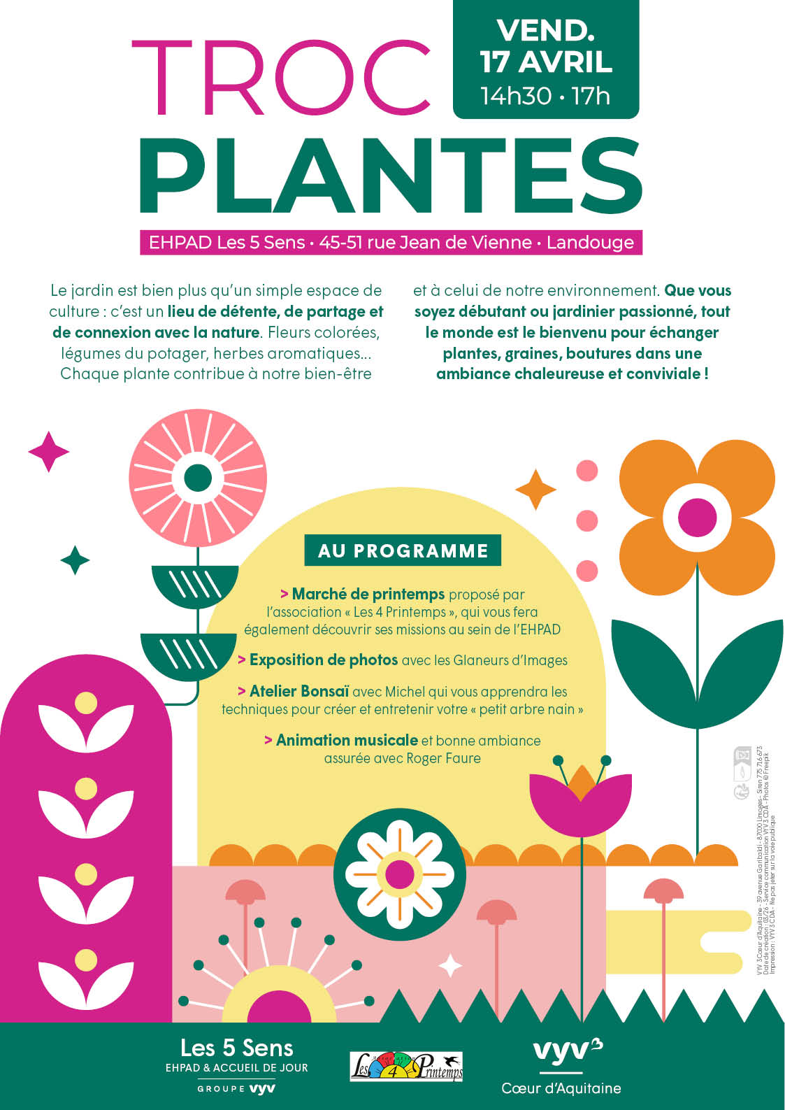 9éme édition du Troc Plants de l'EHPAD Les 5 Sens, Landouge